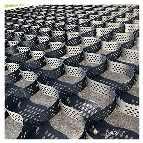 Kiesgitter Geogitter Kiesmatten Bodengitter Polyethylen 2 Tiefe, Auffahrt Fahrweg Wabe Geogitter-Kies-Gittermaschen, Zement/Sand/Schlamm/Gras/Erde Bodenstabilisierungsgitter ( Size : 6x7.5m/19.7x24.6