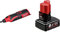 Milwaukee C12RT-0 M12 Naked Compact Rotary Tool without Batteries/Charger, Orange & M12B6 12v 6.0Ah Red Lithium-ion Battery,4 x 4 x 10 cm
