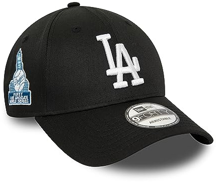 New Era gebogener Schirm Fanartikel Baseball Los Angeles Dodgers MLB World Series Snapcback schwarz 9Forty Cap - One-Size