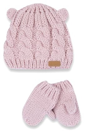 Chicco Unisex Baby Mütze Baumwolltrikot, Winter, Design in Italy Hut und Handschuhe Set