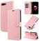 STAWLKA Case for iPhone 7 Plus/iPhone 8 Plus, Premium PU Leather Flip Magnetic Buckle Wallet Case with Kickstand, RFID Blocking, Pink