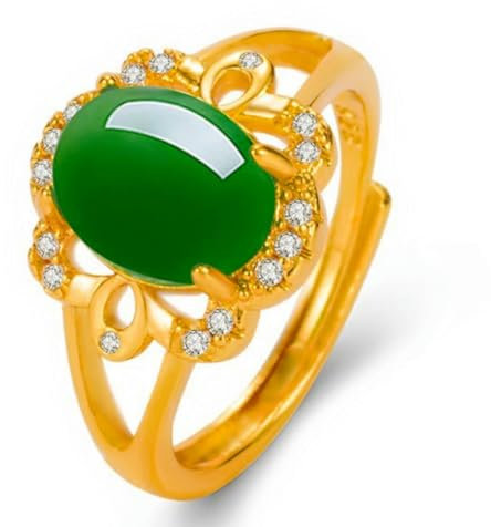 Gu Feng grüne Edelsteine Ring Hetian Jade Ring Jaspis Ring