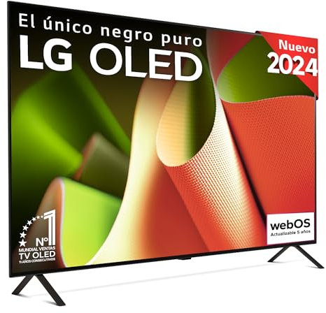 LG OLED65B46LA, 65, OLED 4K, Serie B4, 3840x2160, Smart TV, WebOS24, Procesador a8, Dolby Vision, Dolby Atmos, TV Gaming, 120 Hz, AMD FreeSync, Negro
