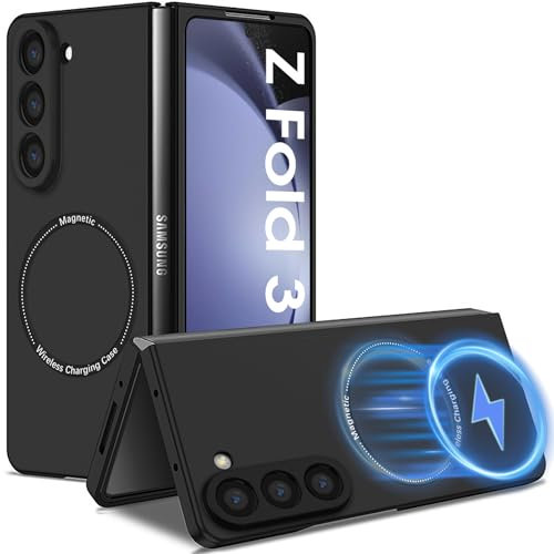 [NO.1 Magnetisch] Samsung Galaxy Z Fold 3 Hülle mit Mag-Safe - Anti-Fingerabdruck PC Stoßfest Handyhülle, Kratzfest Dünn Schutzhülle für 5G