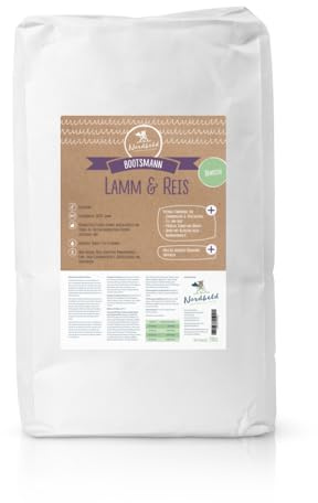 Nordheld Bootsmann Lamm & Reis | Glutenfreies Hundefutter mit Lamm als einziger tierischer Eiweißquelle | Super Premium Trockenfutter für ausgewachsene Hunde (10 kg)