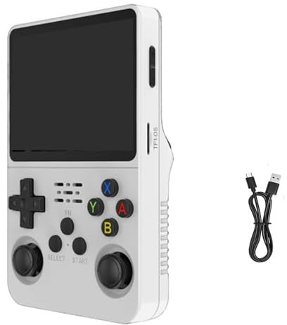 Console di gioco portatile retrò, nuova console di gioco 2024, videogioco console retrò portatile, protettore dello schermo Ips HD da 3,5 pollici Console di videogioco retrò portatile,Nero,64GB