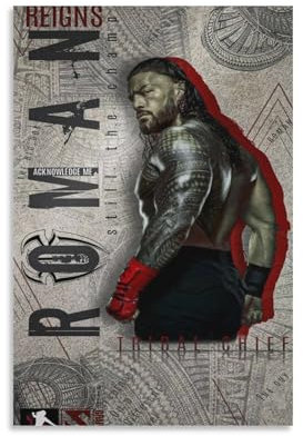 Roman Reigns, Grafikdesign. Kommentar zum nächsten Design, das Sie unten sehen möchten, Modeposter dekorative Malerei Leinwand Wandkunst Wohnzimmer Poster Schlafzimmer Gemälde Wohnzimmer Illustration