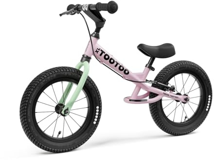 Yedoo TooToo XL - Laufrad für Kinder von 3 bis 6 Jahre, ab 95 cm Körperhöhe, mit Luftreifen 14/14, stabilem Rahmen, Fußstütze und zuverlässigen Bremsen, Reflexelementen, Zertifiziert, Gewicht 4,8 kg