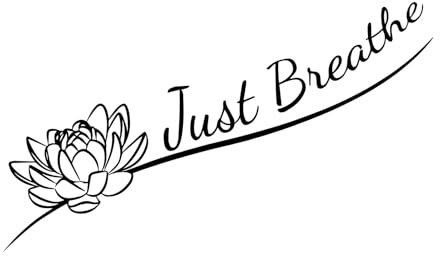 NICENEEDED Dandelion Decor Wall Sticker, Just Breathe Graphics Decal, Motivation Words Wallpaper Mural Wall Stickers for Room Bedroom Decorations