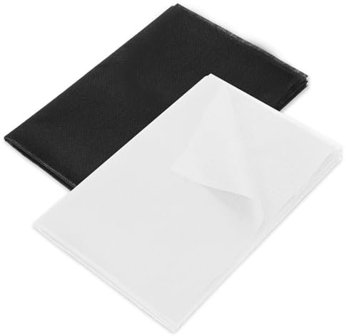 Fusible Interfacing Fabric, 100 x 100 cm Fusible Interfacing for Sewing Iron on Lightweight Nonwoven Fabric for Crafts Making 2 pcs