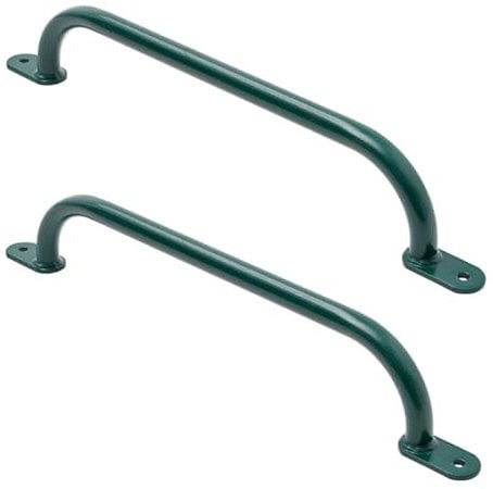 Klettergriffe Haltegriffe für Outdoor & Indoor Metall Griffe für Spielplatz, Klettergerüst, Spielturm, Hochbett, Leiter und Kletterwand im Kinderzimmer (550 mm Grün, 2 Stücke)