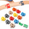 UOCAI 12 Teiliges Set Track Connectors und 3 Retainer, Schienenverbindern für Brio Duplo Systemverbinder, Kompatibler Adapter Gleisverbinder, Universell Kombiniert Beide Systeme Miteinander