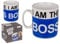 BLUECHOLON Taza XL 'I am the Boss' de Cerámica, 1 Litro, Divertida taza para casa o la Oficina, Desayuno, Diseño Moderno, 13x12 cm.
