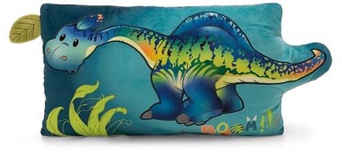 Kissen Dino Snackilus 43x25cm - blau - Flauschiges Kuscheltierkissen für Jungen, Mädchen, Babys und Kuscheltierliebhaber, ideal für Zuhause, Kindergarten oder unterwegs | 61575
