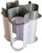 Rangemement Blanc pour 12 Pots et 12 couvercles pour yaourtière multidélices (Gris)