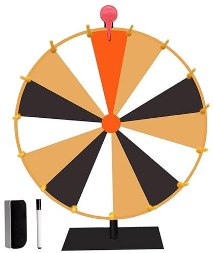 Csafyrt Prei Wheel 12 '' Spinnrad 10 Slots Heavy Duty Spinner mit Metallständer Eraser ＆ Maker Pen Spinner Der Spinner