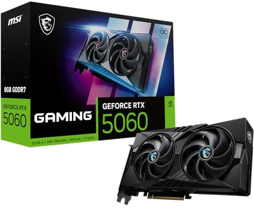 MSI Gaming RTX 5060 8G Gaming OC Graphics Card (8GB GDDR7, TBA-bit, Extreme Performance: TBA MHz, DisplayPort x3 2.1a, HDMI 2.1b, NVIDIA Blackwell Architecture)