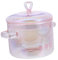 PAMINGONO Olla Eléctrica De Cerámica Para Estofado, Olla De Vidrio Transparente, Ollas Y Sartenes De Vidrio, Utensilios De Cocina De Vidrio, Ollas De Vidrio Para Estufa, Utensilios De