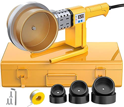 DEaThsalL Wasserrohr-Schweißgerät, intelligente Digitalanzeige PE/PB/PPR (75-110 mm) Rohrschmelzschweißgerät, Kunststoffrohr-Schmelzschweißgerät, 120-330 ℃ einstellbar, 3M-Verbrühungsschutzlinie