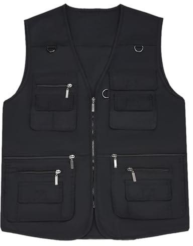 Chaoyilian Gilets de pêche pour Hommes et Femmes,Gilet de pêche Multifonctionnel,Gilet Mince de Pêche de Photographie,Photographie Veste d'extérieur,pour la pêche,la Chasse,Le Camping,la randonnée