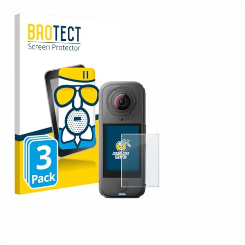 BROTECT Schutzglas für Insta360 X4 Air | 3 Stück Entspiegelnder Displayschutz Made in Germany Schutzfolie Matt Kratzfest 9H Anti-Fingerprint Einfache Montage