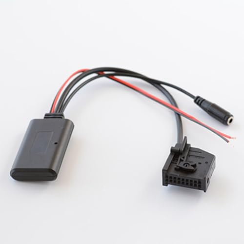 ARMYJY Mercedes-Benz Auto AUX Adapterkabel mit eingebautem 5.0 Modul für W211/W208/W168/W203 Radios — 150cm Mikrofon Freisprecheinrichtung & Audio Streaming Kabel
