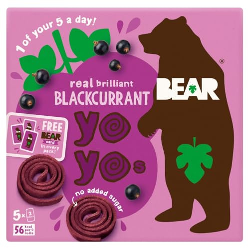 BEAR Yoyo Pure Multipack Blackcurrant Fruit Rolls, 20 g