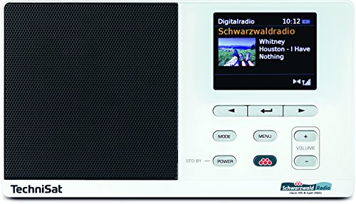 TechniSat Digitradio 215 Schwarzwaldradio Edition - DAB Radio (DAB+, UKW, Farbdisplay, Schwarzwaldradio-Taste, Wecker, Favoritenspeicher, Kopfhöreranschluss, Netz- & Batteriebetrieb) weiß