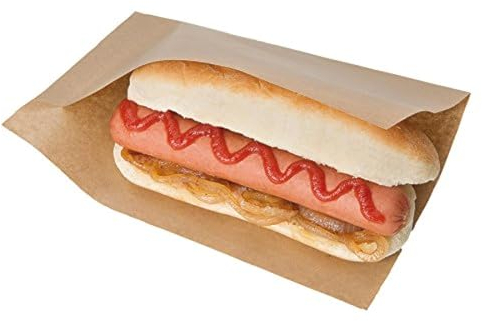 Garcia de Pou 100 Einheit, geöffnet Pack Tasche für Häppchen, Hot Dogs in Box 35 gsm, 15 x 13/10 cm, Papier, natur, 15 x 10 x 30 cm