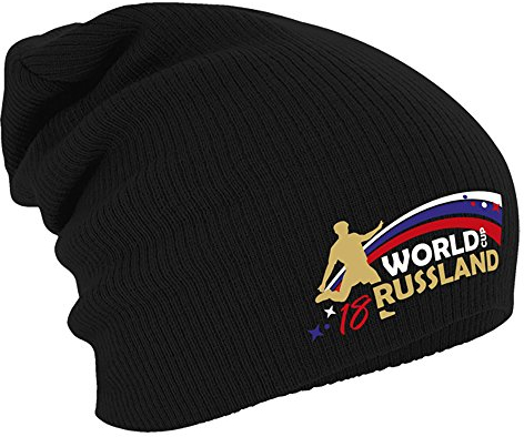 Fan-O-Menal Textilien Longbeanie Slouch-Beanie Wintermütze World Cup Russland 18-55413 schwarz