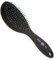 Head Jog Oval Paddle Hair Brush No.3 for Detangling & Smoothing Hair with Detachable Brush Cleaner & Soft Rubber Grip Handle, Black.