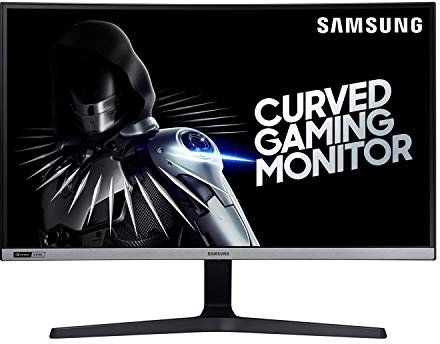 Samsung Monitor Gaming CRG5 (C27RG50), Curvo (1500R), 27, 1920x1080 (Full HD), VA, 240 Hz, 4 ms, G-Sync, HDMI, Display Port, Ingresso Audio, Eye Saver Mode, Flicker Free, Dark Blue Gray