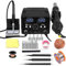 MYPOUOS 2 IN 1 750W LED Digital Soldering Station Hot Air Gun Rework Station Electric Soldering Iron For Phone PCB IC SMD BGA Welding SET 110V (8588D SET1)