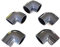 Lot de 5 Coudes PVC Pression 90° / 63mm intérieur F/F PN16 / Piscine et arrosage / 63 mm Manchon