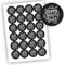 24 Aufkleber rund Happy New Year 2026 Schwarz Etikett Fest Geschenk Geschenkaufkleber DIY
