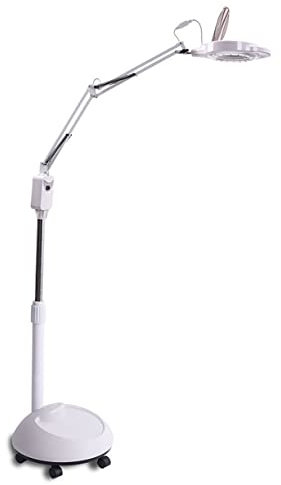 LENTE 8 DIOTTRIE LAMPADA D'INGRANDIMENTO CON STATIVO, LUCE FREDDA BIANCA PER ESTETISTA, ESTETICA, LABORATORIO E LAVORI DI PRECISIONE_ELEGANZA DEL BLACK