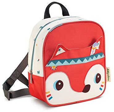 Lilliputiens Indiaan Alice Schulrucksack, Softshell, Wasserdicht, Mehrfarbig, Cartoon, Reißverschluss, Polyester, 26 x 23 x 12 cm, 1 Unité (Lot von 1), Unisex, Grundschule, 1 Tasche, Rucksack