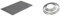 DE BUYER -8161.40 -plaque patissiere choc alu. 40x30cm & 3091.22N -cercle a tarte inox ht 2cmbd roule ø22