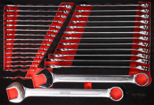 KS Tools 811.0030 Ringmaulschlüssel-Satz in Schaumstoffeinlage, 30-tlg
