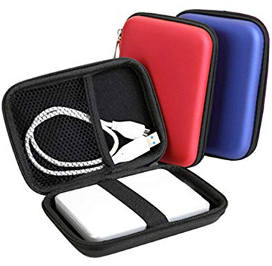 Szaerfa 2,5-Zoll-kompakte Eva-Schutzhülle für USB-Taschen für Externe tragbare USB-Festplattengehäusetaschen Shortproof Carrying Memory Card HDD-Festplatte (Blau)