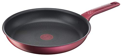 Tefal Daily Chef - Sartén 20 cm, duradera, resistente, fácil de limpiar, revestimiento antiadherente, termo-Signal, cocina sana, fabricada en Francia, apta todas las cocinas, roja