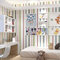 NC PVC moderne minimaliste bleu méditerranéen rayures verticales colorées salon chambre fond mur papier peint pour enfants Nor-collé 1,73 ' l x 32,8 ' L