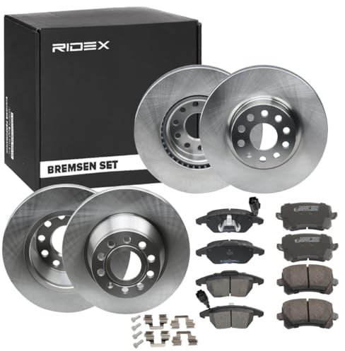 RIDEX 3405B0501 Bremsenset Vorne & Hinten Belüftet & 312 & 282 & 312,0mm - Bremsen Set mit Bremsscheiben und Bremsbeläge Satz