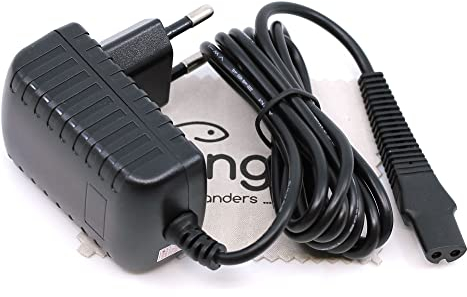 Ladegerät passend für Braun Series 3 (S3) Wet&Dry, Contour/Series 5 360°, FlexMotion, EasyClean/Series 6 Easyclean, Sensoflex (Ersetzt 81741500) Ladekabel Rasierer mit mungoo Displayputztuch