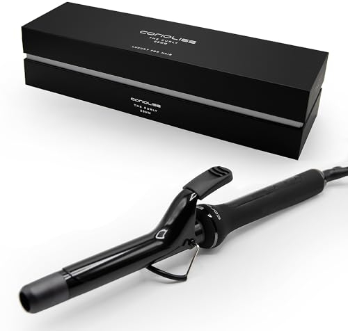 CORIOLISS | The Curly | Rizador de Pelo para Mujer | Pelo Largo y Corto | Barril Cónico Profesional de Cerámica con Control de Temperatura (25 MM)