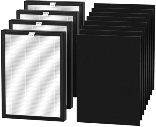 Filtro di ricambio HEPA ProHEPA 9000 compatibile con purificatore d'aria VEVA ProHEPA 9000, inclusi 4 filtri True HEPA e 8 filtri a carbone