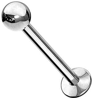 WARRIOR Piercing STERILE Labret per Labro Trago Helix Cartilagine Orecchio Stud in Acciaio Chirurgico 316L 16G(1,2mm) Pallina da 3mm Body Piercing Gioielli PCS-001(14)