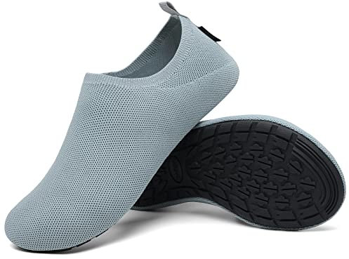 SAGUARO Hombre Mujer Zapatillas Estar Casa Antideslizante Interior Pantuflas,115 Gris, 42/43 EU