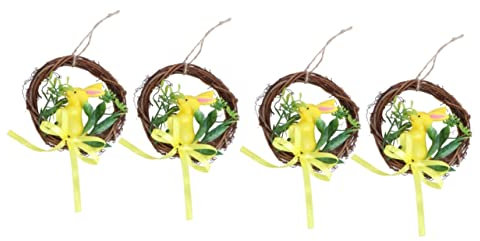 Toyvian 4 Stück Osterrebenkreis Ostern-Zweig-Kranz Weinrebenkränze Basteln Rattan Selber Basteln Osterparty-Ornamente Rustikaler Hochzeitskranz Osterkranz Aus Holz Schaum Fenster Ringe