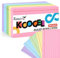 Koogel 200 farbige Karteikarten, 7,6 x 12,7 cm, liniert auf beiden Seiten, linierte Karteikarten, schwere farbige Karteikarten für Studium, Büro, Zuhause und Schule, College-Zubehör